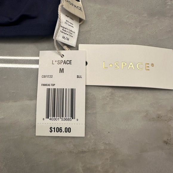 NWT! L*Space Seamless Finneas purple and blue Bikini Top. Medium $106 - Picture 5 of 5